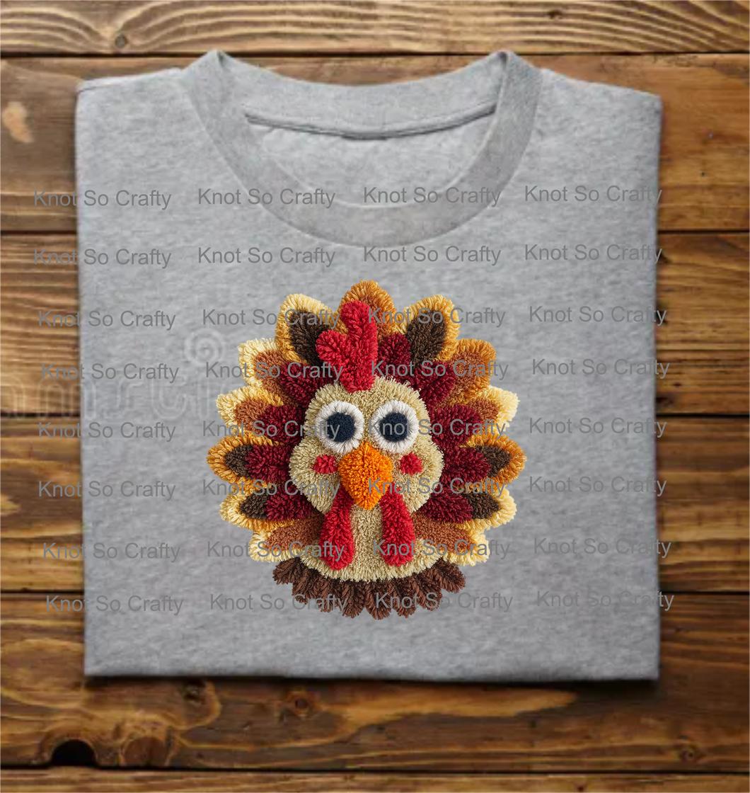12403- faux yarn turkey - thanksgiving