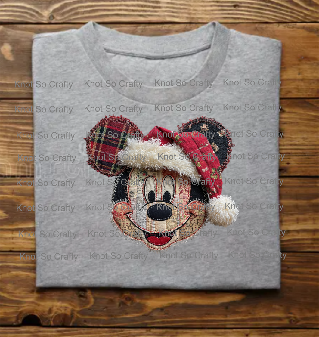 12410 - boy mouse patchwork - christmas