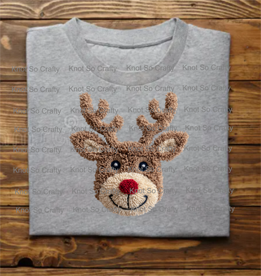 12412- faux yarn reindeer - christmas