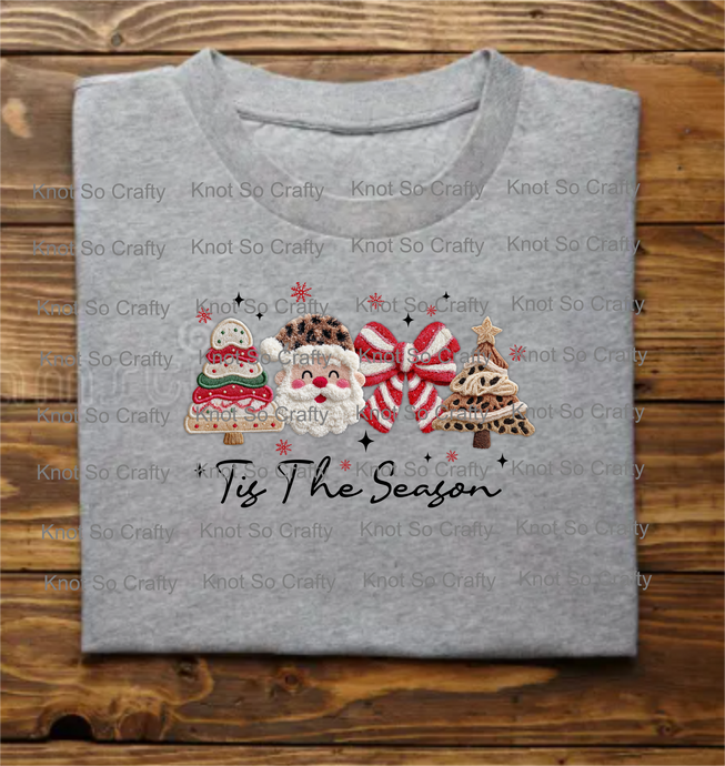 12420- faux yarn 'tis the season - christmas