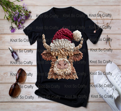 12423 - faux yarn christmas cow