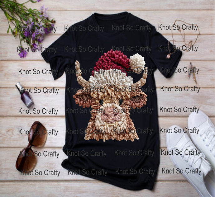 12423 - faux yarn christmas cow