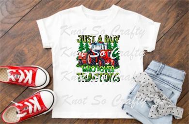 just a boy who loves tractors <3425>