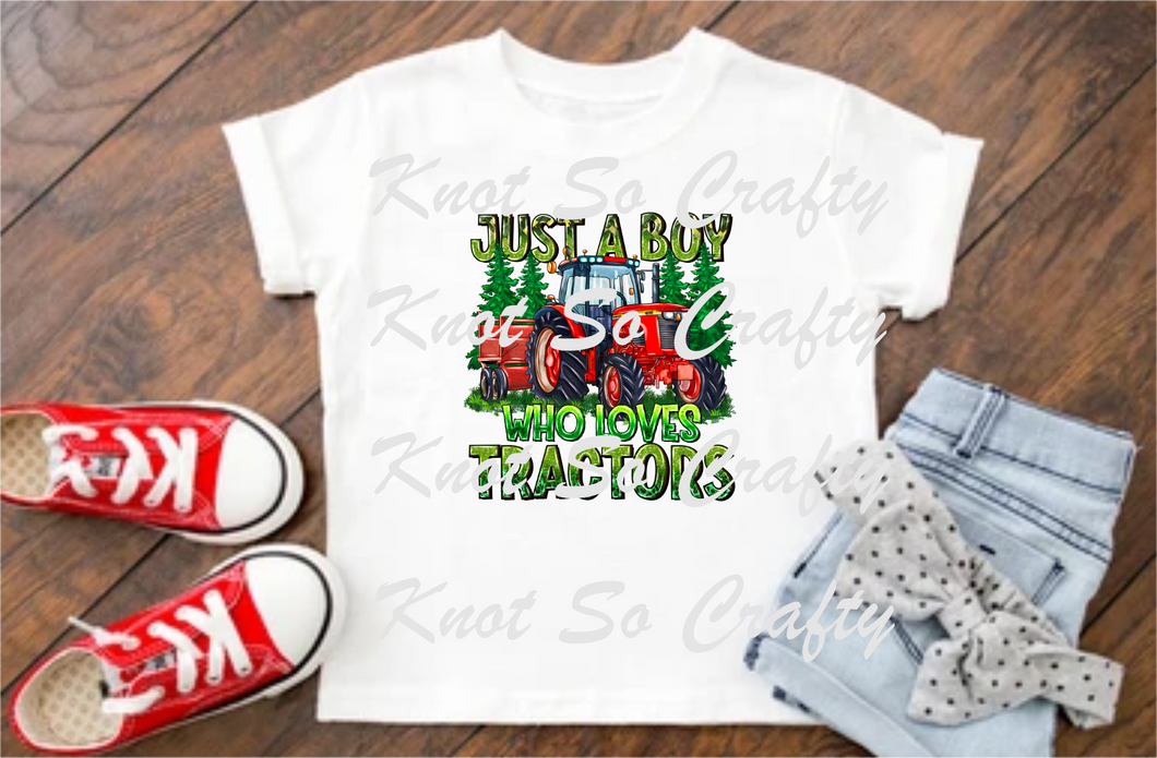 just a boy who loves tractors <3425>