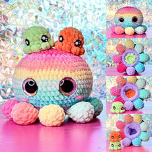 Load image into Gallery viewer, Crochet Mama octos with baby