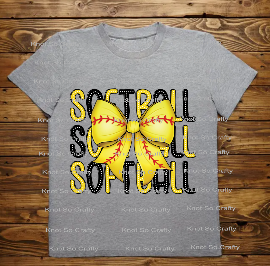 (6942) softball bow - sports