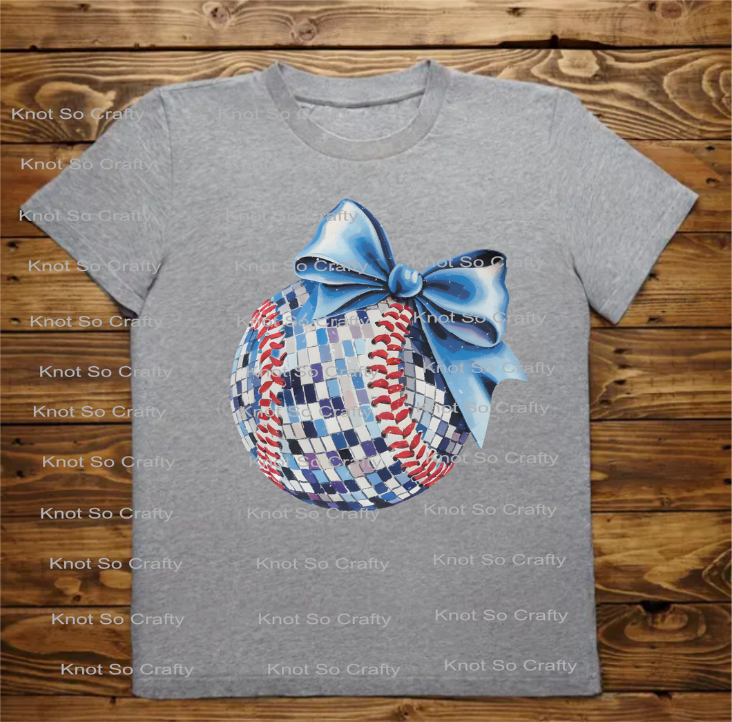 (6954) baseball with bow - sports