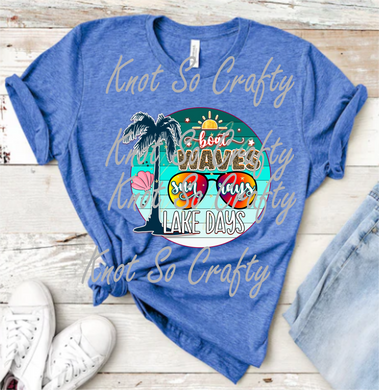 summer waves circle - 818