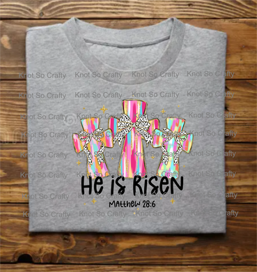 he is risen 3 crosses - religion  <8244>
