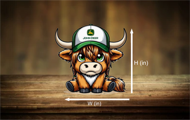 JD cow sticker