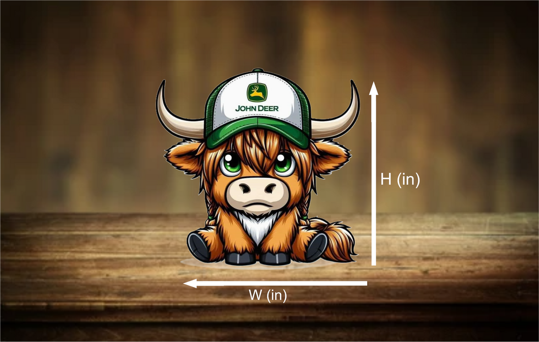 JD cow sticker