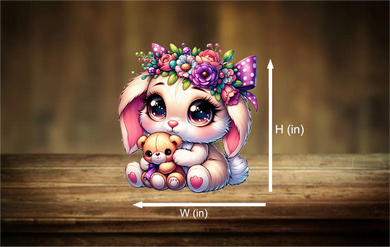 flower bunny - DTFD-18