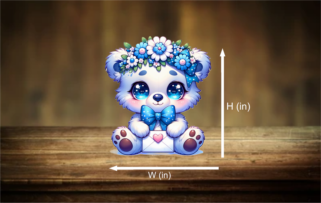 flower polar bear - DTFD16