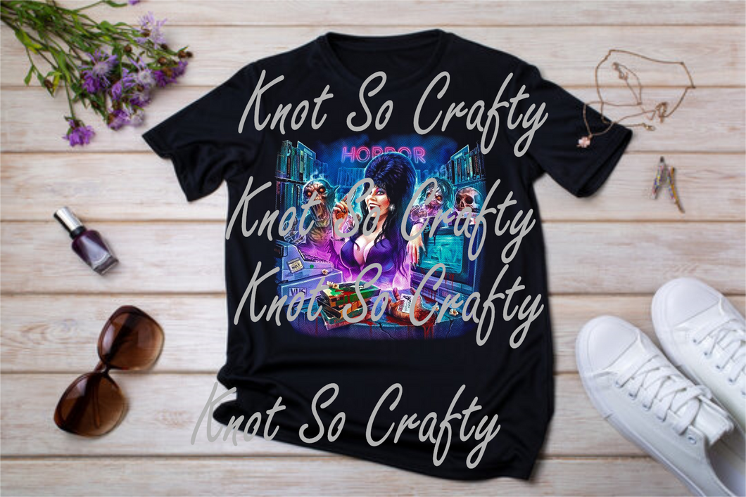 Elvira halloween - halftone - mv14